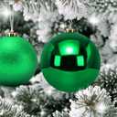 Extra Large Size Outdoor Christmas Ornaments, Oversized Huge Big Shatterproof Xmas Christmas Plastic Balls for Outside Lawn Yard Tree Hanging Decorations (8"/200mm, Green, 8 Packs)