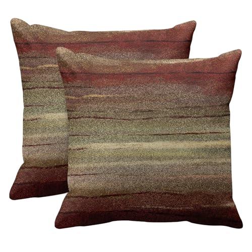 Emvency Set of 2 Throw Pillow Cover Western Tribal Geometric Brown Southwest Decorative Pillow Case Home Decor Square 18 x 18 Inch Pillowcase