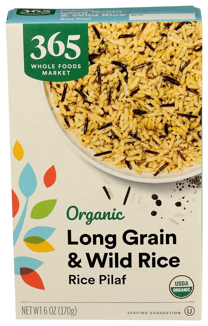 2 x 365 by Whole Foods Market, Organic Long Grain & Wild Rice Pilaf, 6 Ounce BBD: 01/16/2027
