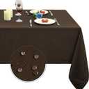 Obstal 210GSM Rectangle Table Cloth - Heavy Duty Water Resistance Microfiber Tablecloth, Decorative Fabric Table Cover for Outdoor and Indoor Use (Chocolate,60 x 60 Inch)