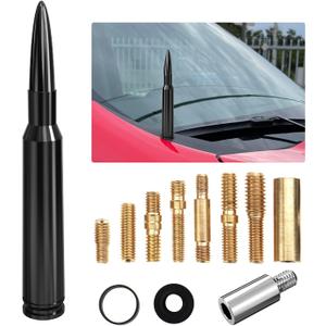 Car Truck Bullet Antenna for GM Chevy Silverado 1500 2500 3500 HD Avalanche GMC Sierra 1500 2500 3500 Denali Heavy Duty Pickup Trucks Accessories