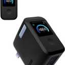 Case for Anker Prime Charger160W 3Ports Smart Display, WUNIAK Soft Silicone Protective Portable Scratch Shock Resistant Shell,Protective Case for Anker Prime Charger 160W,Black