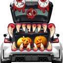 7 x ceiba tree Halloween Monster Face Trunk or Treat Car Decorations Kit for SUV Scary Creepy Decor Garage Door Outdoor Decor Stickers
