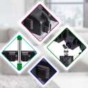HYRIXDIRECT Broom Hanger Wall Mount Broom and Mop Organizer Wall Hanging Garden Tool Organizers Rack Garage Laundry Room Organizations and Storage with Hooks Heavy Duty (Black2)