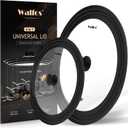 Walfos Universal Lids for Pots, Pans and Skillets - Tempered Glass with Heat Resistant Silicone Rim, Fits 6.5", 7" and 8" Diameter, 9.5", 10" and 11" Diameter Cookware2PK (2pcs 6.5" to 11")