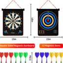 Gitus Magnetic Dart Board Indoor Outdoor Games for Kids with 12 Darts, Gifts for Teenage Boys Teen Boy Gift Ideas Gifts for Boys 8 9 10 11 12 13 14 Years Old Game Room Decor