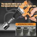 pvc pipe threading tool - integrated internal & external pipe cutter for pvc/plastic pipes with drill compatibility and multi-size adaptability.(Please switch the electric drill to low speed mode)