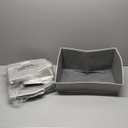 DAYARD Fabric Bins [3-Pack], Trapezoid Storage Bins with Handles, Foldable Baskets Storage Boxes for Shelves, Closet, Bookshelf, Organizer Containers, 20 x 11 x 8 inch Beige…