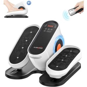 Under Desk Elliptical Machine, Electric Ellipse Leg Exerciser While Sitting for Seniors Adults, Leg Ercise Pro, Leg Exerciser While Sitting, Home Use Seated Ellipse Leg Exerciser (White)