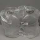 2 Pack 1 Gallon thickened Square Glass Pitcher with Lid, Classic Stripes Water Pitchers for Fridge, Borosilicate Glass Carafe for Hot/Cold Brew Drink, Extra Large Jug with Handle for Iced Tea, Coffee