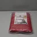 YoungsTex Red Linen Semi Sheer Curtains 63 Inch Length - Light Filtering Drapes with Back Tab Rod Pocket Lightweight for Living Room Window, 2 Panels, 52 X 63 Inch