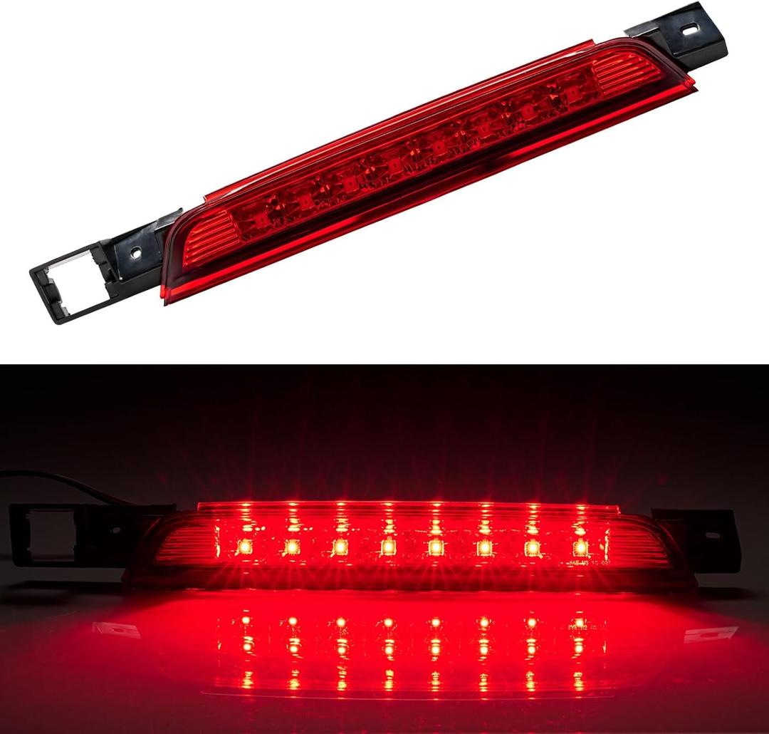 Third 3rd Brake Light LED for 2010-2017 Chevy Equinox, High Mount Rear Brake Lights Assembly for 10-17 GMC Terrain, Waterproof Center Cab Lamp Stop Light (Red)