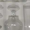 MyGift 4 Piece Set Clear Glass Apothecary Jars with Lids, Bathroom Decor, Candy Buffet, Wedding Centerpiece Decorative Jar