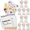 Crtiin 10 Sets Graduation Teacher Appreciation Gifts Desk Calendar 2026 2027 with Wooden Stand Mini Monthly Calendar Desktop Thank You Gift for Teacher Mentor Teaching Assistants Staff Office Supplies