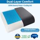 YOUFI Extra Thick Large Seat Cushion -19 X 17.5 X 4 Inch Gel Memory Foam Cushion with Carry Handle Non Slip Bottom - Pain Relief Coccyx Cushion for Wheelchair Office Chair (Black (1PACK))