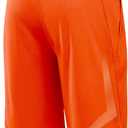 NORTHYARD Men's 10" Athletic Basketball Shorts with Zipper Pockets Quick Dry Lightweight Running Workout Gym Tennis Shorts (Orange, XXXL)
