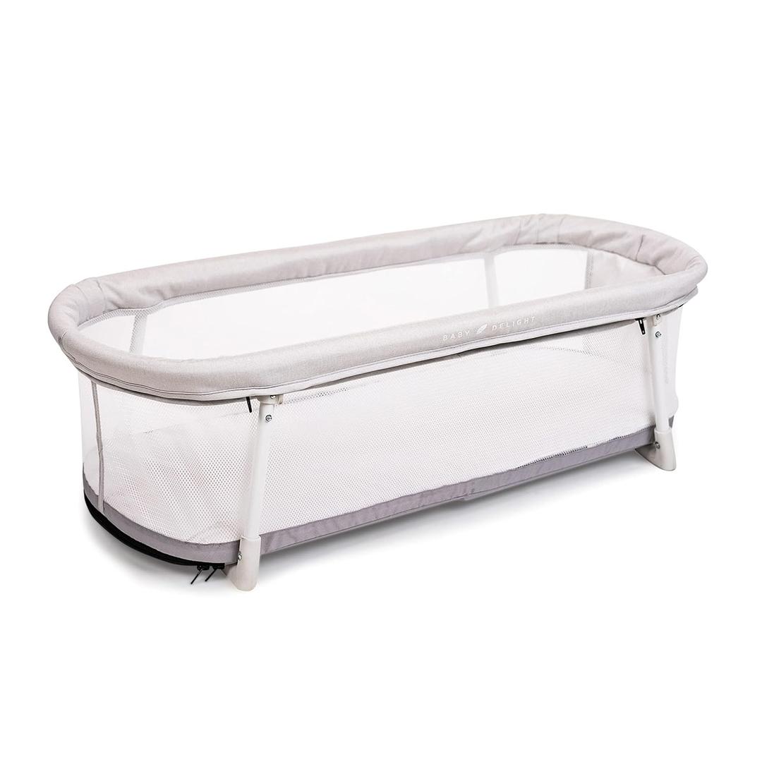 Baby Delight Snuggle Nest Bassinet, Portable Baby Bed, for Infants 0 5 Months, Driftwood Grey