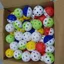 Junkin 50 Pack Practice Golf Balls Limited Flight Plastic Impact Golf Balls 1.65 Inch Hollow Soft Training Resistant EVA Foam Realistic Feel for Indoor Outdoor Swing Training