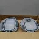 M MCIRCO 12-Piece Glass Food Storage Containers with Upgraded Snap Locking Lids,Glass Meal Prep Containers Set - Airtight Lunch Containers, Microwave, Oven, Freezer and Dishwasher (Gray)