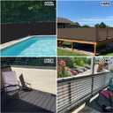 E&K Sunrise 3' x 15' Balcony Privacy Fence Screen Cover with Zip Ties Outdoor Screen Fence UV Protection for Deck Patio Backyard Apartment Pool Porch (Black)