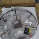 YYJLX Crystal Chandelier,Modern Semi Flush Mount Small Ceiling Light Oil Rubbed Bronze,Mini E26 Ceiling Lamp for Hallway Bedroom Bathroom Closet