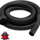 Earthtec 2 1/4" Cuff 10FT Shop Vacuum Hose Fits for Craftsman Shop Vac Hose Replacement Parts Wet Dry -Adapters for 2.25 Inch Connection