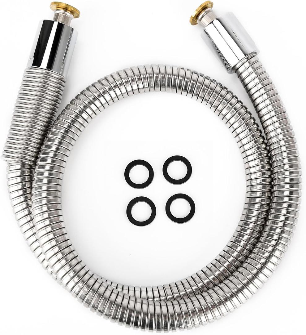 38" Commercial Sink Faucet Sprayer Hose,Stainless Steel Flexible Hose for Commercial Kitchen Sink Faucets,No Deformation Pre-rinse Sprayer H ose