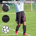 Shin Defender Shin Guards Kids, Soccer Shin Guards for Youth Adult, Lightweight Calf Protective Gear for Football Soccer with Honeycomb Pads, (Black, Large)