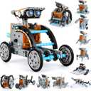 Lucky Doug Toys for Ages 8-13, 12-in-1 STEM Solar Robot Kit Toys Gifts for Kids 8 9 10 11 12 13 Years Old, Educational Building Science Experiment Set Birthday for Kids Boys Girls (Grey)