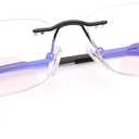 Rimless Clear Bifocal Reading Glasses Blue Light Blocking Readers for Men and Women Unisex Eyewear Far Near Dual-Use Lightweight Magnifying Anti Glare UV Digital Reduce Eyestrain Fashion Eyeglasses (Black)