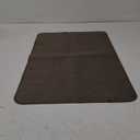 Yancorp 16"x26" Ultra Thin Bathroom Rugs,Low Profile Bath Mat Non Slip Fit Under Door Super Absorbent Shower Rug Washable Indoor Door Mat Small (15.7"*25.6", Dark Brown)