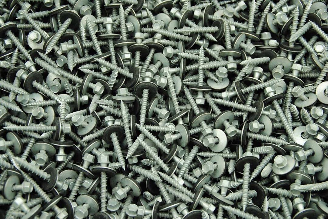 (250 pcs) Hex Head #10 x 1-1/2 Pole Barn Screw Rubber Washer Galvanized Roofing