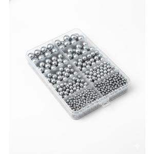 Assorted Silver-Color Beads for Crafts & DIY Projects – Organizer Case