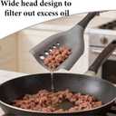 Meat Chopper and Ground Beef Masher, Hamburger Chopper Tool, Heat Resistant Silicone Potato Masher, Non-Stick Safe Kitchen Utensil with Drain Holes, Dishwasher Safe