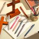 80 Pcs Motivational Pens Christian Ballpoint Pens Inspirational Quotes Writing Tool Small Retractable Tiny Black Ink Religious Gifts for Women Men Office School (Light Color)