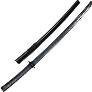E-BOGU Martial Arts Polypropylene Training Sword Equipment (39") with Black Saya Scabbard