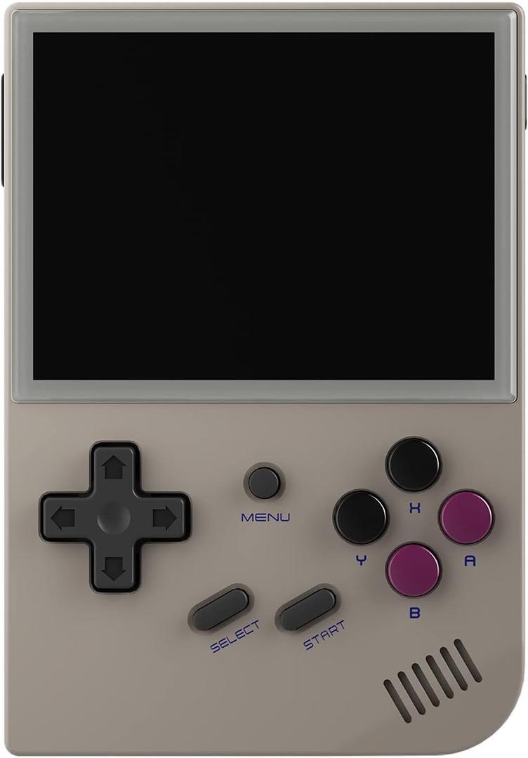 RG35XX 2024 New Updated Portable Game Console with 3.5 Inch IPS Screen Built-in 5470+ Games Linux System, Handheld Video Games Support Gamepad and HDMI TV Output, Retro Game Gift (Gray)