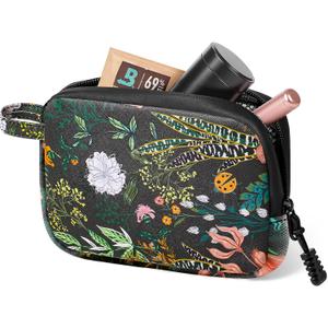 Smell Proof Bag, 6.7"x4.7" Smell Proof Container with Activated Carbon Fiber Liner, Odorless Airtight Travel Organizer & Stylish Gifts for Women (Green)