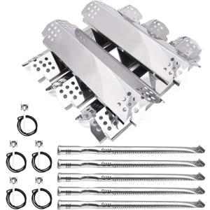 Replacement Parts for Nexgrill 720-0882A 720-0896 720-0925 720-0896B 720-0896C Gas Grills, Includes 5 Ignitors, 5 Stainless Steel Burner Tubes and 5 Flame Tamers Heat Shields Replacement for Nexgrill