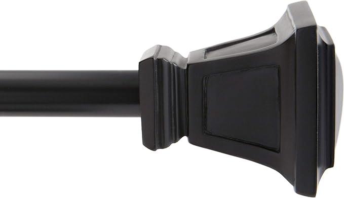 Studio Kenney Matte Black Curtain Rod 90 in - 130 in Stylish Home Decor