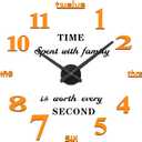 VANGOLD Design Decorative Wall Clock for Home Decor (Gold and Black Decor) (Gold Black)