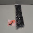 QGZ Curly Clip in Hair Extensions 4PCS Yaki Texture Synthetic Lace Weft Hair Extensions for Women(18inch,Black)