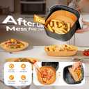 Air Fryer Liners Disposable 8" Square, 500 Pcs Unbleached Parchment Paper Liners for Airfryer Basket, Non-Stick & Leakproof Baking Paper for Oven & Pan