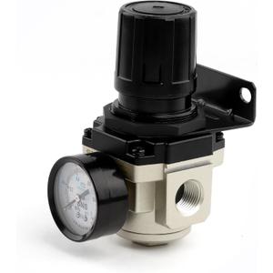SNS AR4000-N04 Female Thread 1/2 NPT Air Pressure Regulator 0-150 PSI Adjustable,Bracket,Gauge