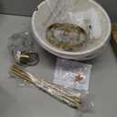 Hand Woven Boho Pendant Light Coastal Mini Modern Chandelier Adjustable Transitional Minimalist Pendant Lighting Fixtures for Kitchen Island Dining Room, White, Dia 12.2, UL Listed