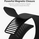 Magnetic Silicone Band Compatible with Apple Watch Band 42mm 41mm 40mm 38mm Series 11 10 9 8 7 6 5 4 3 & SE 3/2/1 Strong Magnetic Clasp, Waterproof & Adjustable (Black)