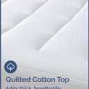 Mattress Pad King Size Quilted Fitted Mattress Protector Cotton Pillow Top Cover w/ 8-16" Deep Pockets Thick, Comfy & Plush Cooling, Breathable & Noiseless Machine Washable 78 x 80 (White)