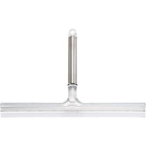 iDesign Forma Brushed Stainless Steel Squeegee  - 12" x 8" (Clear)