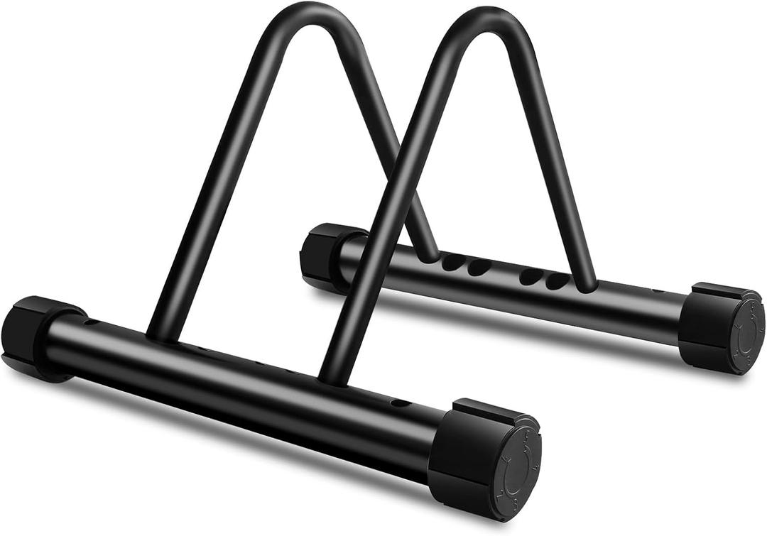Bicycle Parking Rack, Adjustable Bike Stand, Bike Floor Stand, Wall-mounted Bike Rack, Suitable for All Bikes, Mountain Bicycles, Road Bicycles, Black