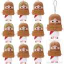 20 Positive Jesus Gift Plush Bulk Christian for Church Pendant Savior Keychain with Inspirational Card for Women Men Sunday School Study Group Bible Baptism Party Favors